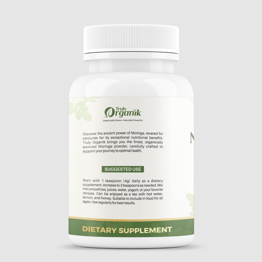 Truly Organik Moringa Pills — back
