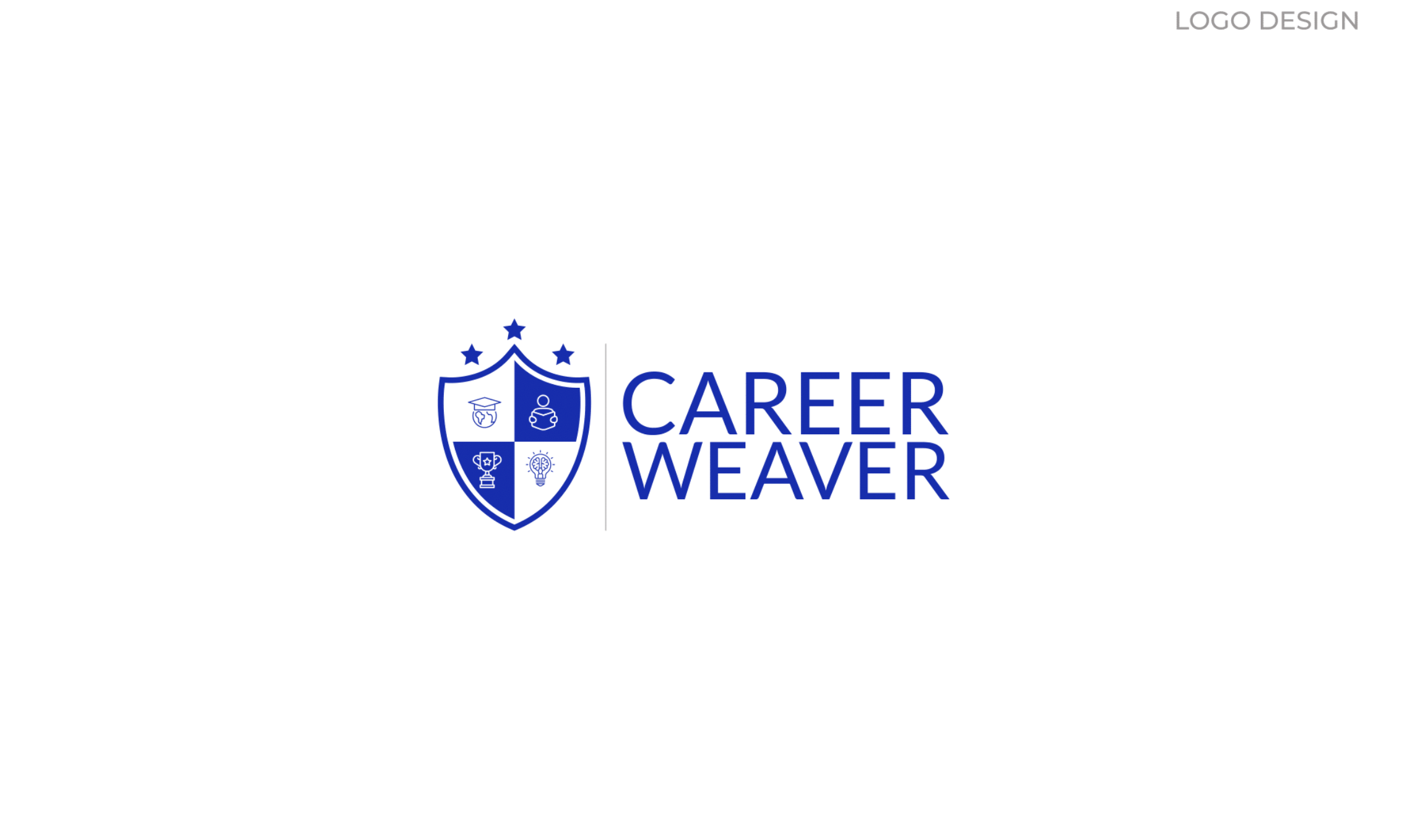 Career Weaver outline shield variant with sans wordmark
