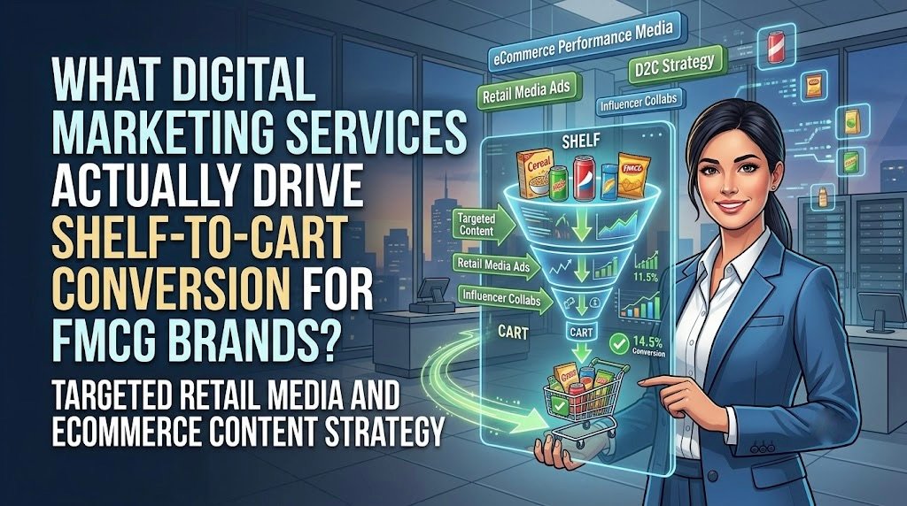 What digital marketing services actually drive shelf-to-cart conversion for FMCG brands?